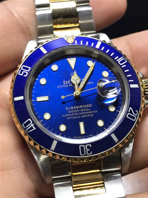 rolex submariner azul oro|rolex submariner gold case.